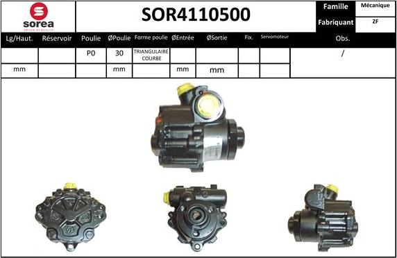 EAI SOR4110500 - Гидравлический насос, рулевое управление, ГУР autosila-amz.com