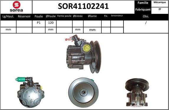 EAI SOR41102241 - Гидравлический насос, рулевое управление, ГУР autosila-amz.com