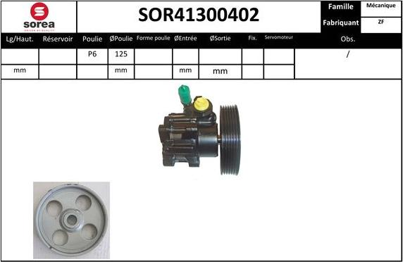 EAI SOR41300402 - Гидравлический насос, рулевое управление, ГУР autosila-amz.com