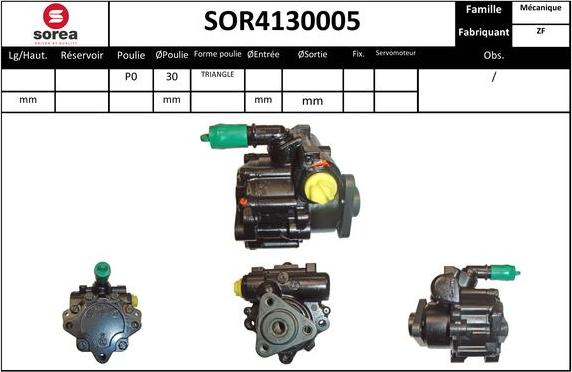 EAI SOR4130005 - Гидравлический насос, рулевое управление, ГУР autosila-amz.com
