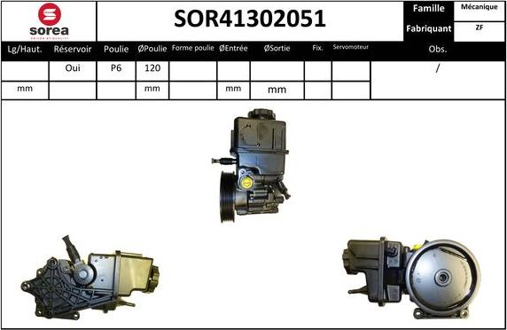 EAI SOR41302051 - Гидравлический насос, рулевое управление, ГУР autosila-amz.com