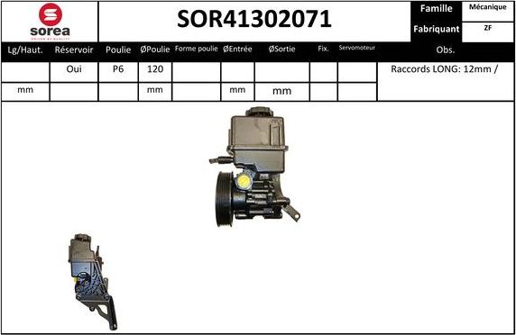 EAI SOR41302071 - Гидравлический насос, рулевое управление, ГУР autosila-amz.com