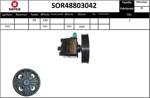 EAI SOR48803042 - Гидравлический насос, рулевое управление, ГУР autosila-amz.com