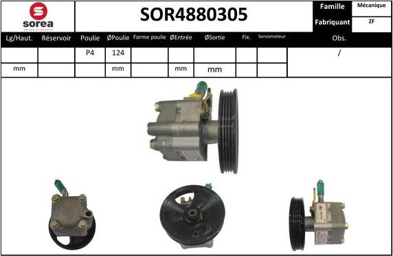 EAI SOR4880305 - Гидравлический насос, рулевое управление, ГУР autosila-amz.com