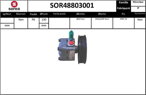 EAI SOR48803001 - Гидравлический насос, рулевое управление, ГУР autosila-amz.com
