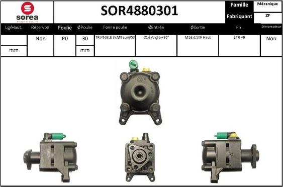 EAI SOR4880301 - Гидравлический насос, рулевое управление, ГУР autosila-amz.com