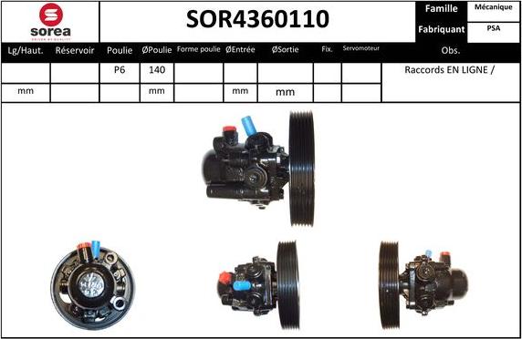 EAI SOR4360110 - Гидравлический насос, рулевое управление, ГУР autosila-amz.com