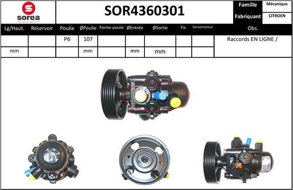 EAI SOR4360301 - Гидравлический насос, рулевое управление, ГУР autosila-amz.com