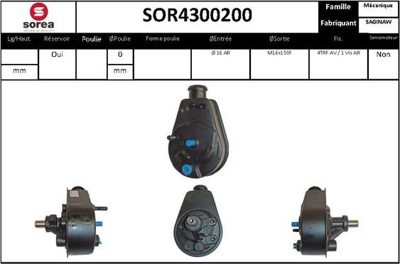 EAI SOR4300200 - Гидравлический насос, рулевое управление, ГУР autosila-amz.com