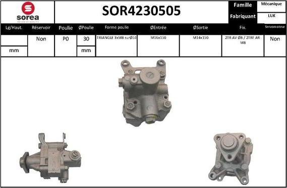 EAI SOR4230505 - Гидравлический насос, рулевое управление, ГУР autosila-amz.com