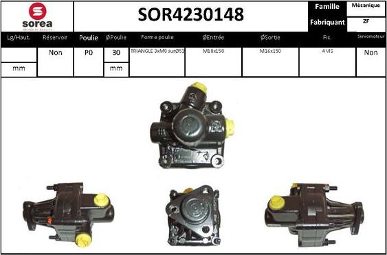EAI SOR4230148 - Гидравлический насос, рулевое управление, ГУР autosila-amz.com