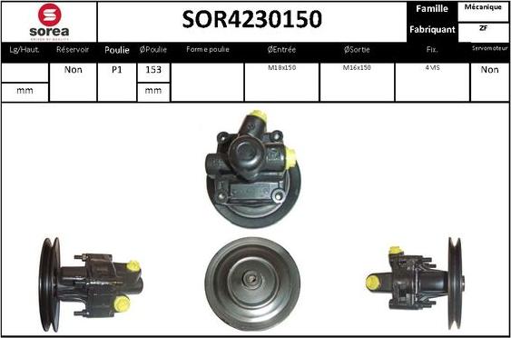 EAI SOR4230150 - Гидравлический насос, рулевое управление, ГУР autosila-amz.com