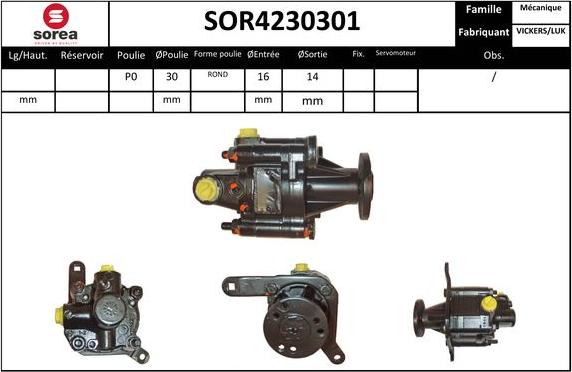 EAI SOR4230301 - Гидравлический насос, рулевое управление, ГУР autosila-amz.com