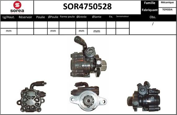 EAI SOR4750528 - Гидравлический насос, рулевое управление, ГУР autosila-amz.com