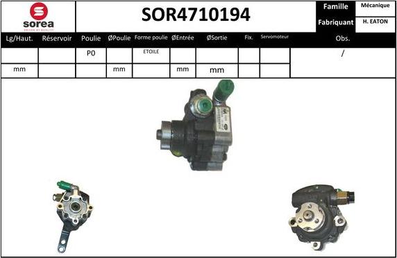 EAI SOR4710194 - Гидравлический насос, рулевое управление, ГУР autosila-amz.com