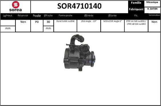 EAI SOR4710140 - Гидравлический насос, рулевое управление, ГУР autosila-amz.com