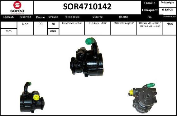 EAI SOR4710142 - Гидравлический насос, рулевое управление, ГУР autosila-amz.com