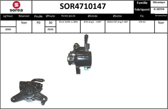 EAI SOR4710147 - Гидравлический насос, рулевое управление, ГУР autosila-amz.com