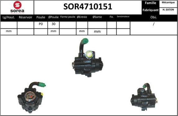 EAI SOR4710151 - Гидравлический насос, рулевое управление, ГУР autosila-amz.com