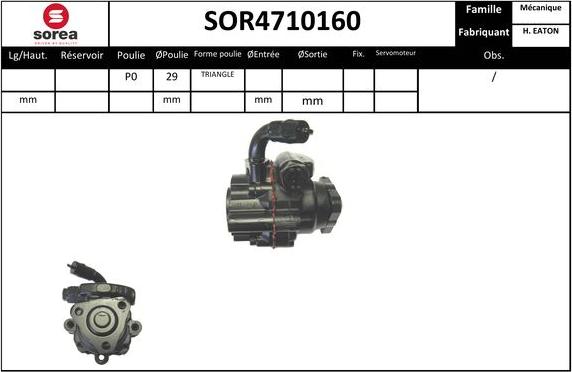 EAI SOR4710160 - Гидравлический насос, рулевое управление, ГУР autosila-amz.com