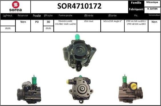 EAI SOR4710172 - Гидравлический насос, рулевое управление, ГУР autosila-amz.com
