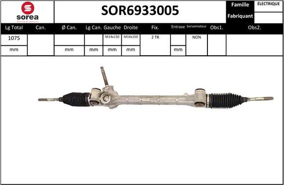 EAI SOR6933005 - Рулевой механизм, рейка autosila-amz.com
