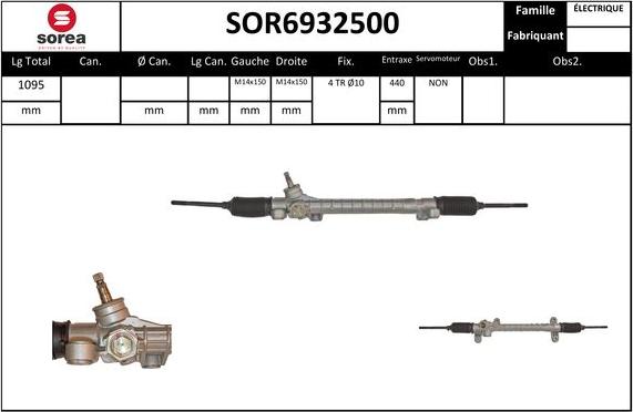 EAI SOR6932500 - Рулевой механизм, рейка autosila-amz.com