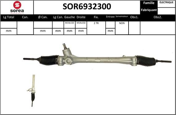 EAI SOR6932300 - Рулевой механизм, рейка autosila-amz.com