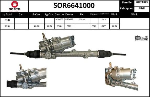 EAI SOR6641000 - Рулевой механизм, рейка autosila-amz.com