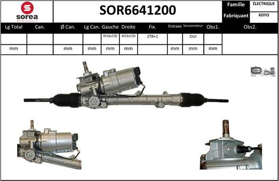 EAI SOR6641200 - Рулевой механизм, рейка autosila-amz.com