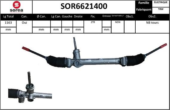 EAI SOR6621400 - Рулевой механизм, рейка autosila-amz.com