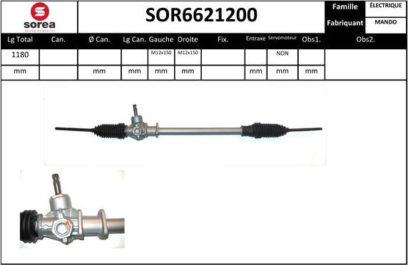 EAI SOR6621200 - Рулевой механизм, рейка autosila-amz.com