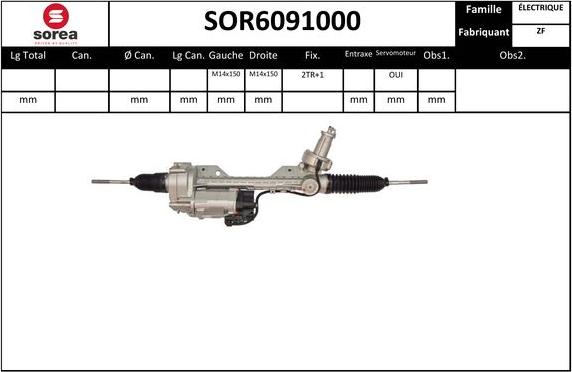 EAI SOR6091000 - Рулевой механизм, рейка autosila-amz.com