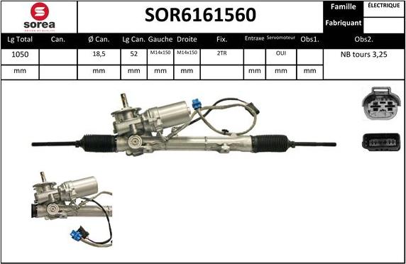 EAI SOR6161560 - Рулевой механизм, рейка autosila-amz.com