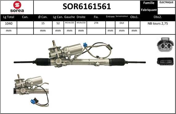 EAI SOR6161561 - Рулевой механизм, рейка autosila-amz.com