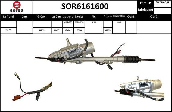 EAI SOR6161600 - Рулевой механизм, рейка autosila-amz.com