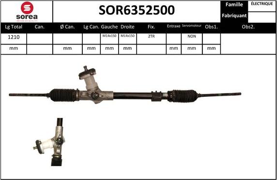 EAI SOR6352500 - Рулевой механизм, рейка autosila-amz.com