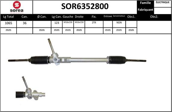 EAI SOR6352800 - Рулевой механизм, рейка autosila-amz.com