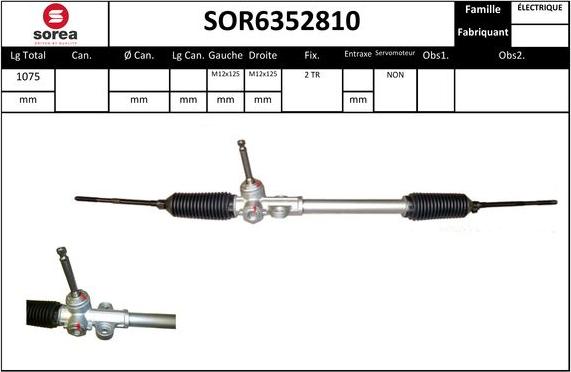 EAI SOR6352810 - Рулевой механизм, рейка autosila-amz.com