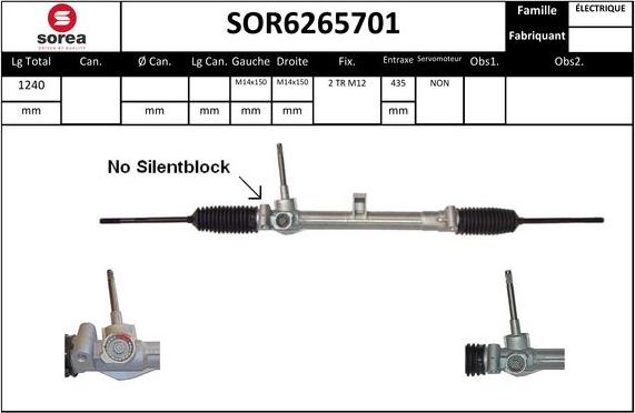 EAI SOR6265701 - Рулевой механизм, рейка autosila-amz.com