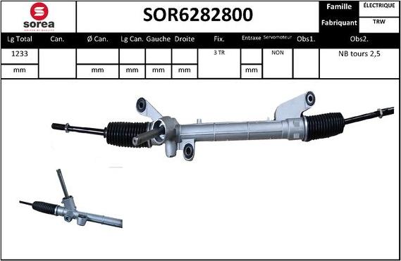 EAI SOR6282800 - Рулевой механизм, рейка autosila-amz.com