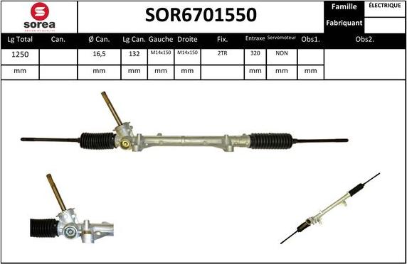 EAI SOR6701550 - Рулевой механизм, рейка autosila-amz.com