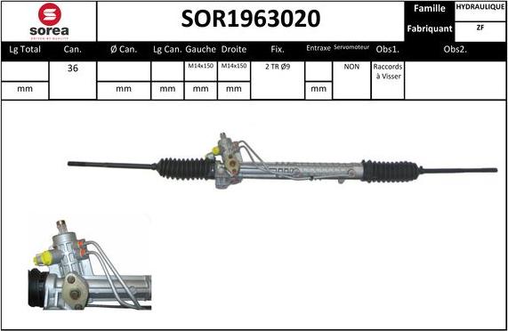 EAI SOR1963020 - Рулевой механизм, рейка autosila-amz.com
