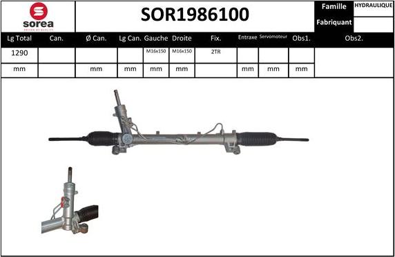 EAI SOR1986100 - Рулевой механизм, рейка autosila-amz.com