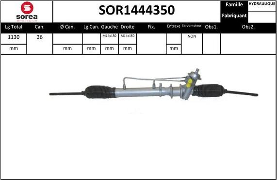 EAI SOR1444350 - Рулевой механизм, рейка autosila-amz.com