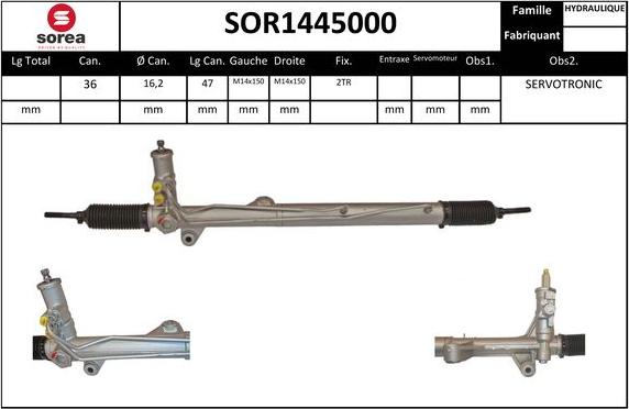 EAI SOR1445000 - Рулевой механизм, рейка autosila-amz.com