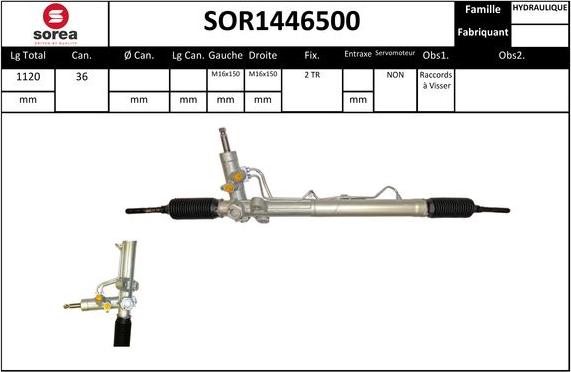 EAI SOR1446500 - Рулевой механизм, рейка autosila-amz.com