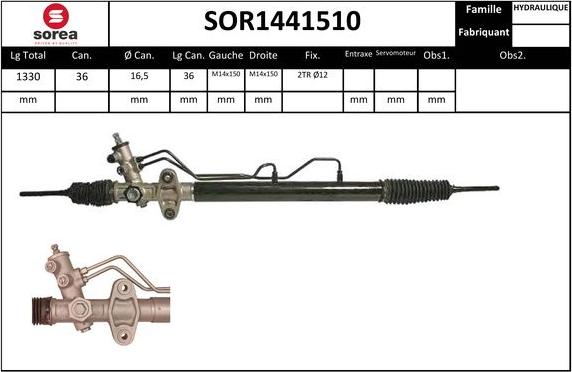 EAI SOR1441510 - Рулевой механизм, рейка autosila-amz.com