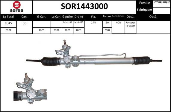 EAI SOR1443000 - Рулевой механизм, рейка autosila-amz.com
