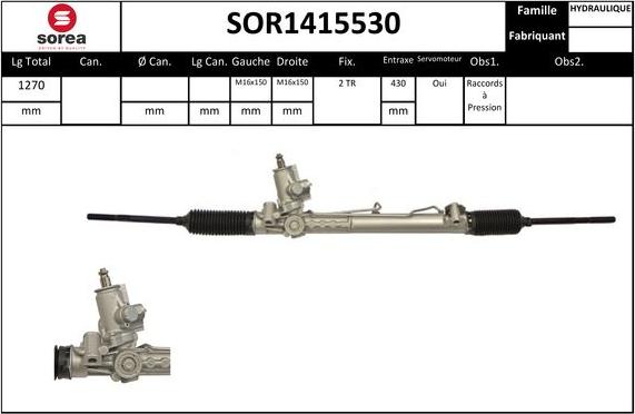 EAI SOR1415530 - Рулевой механизм, рейка autosila-amz.com